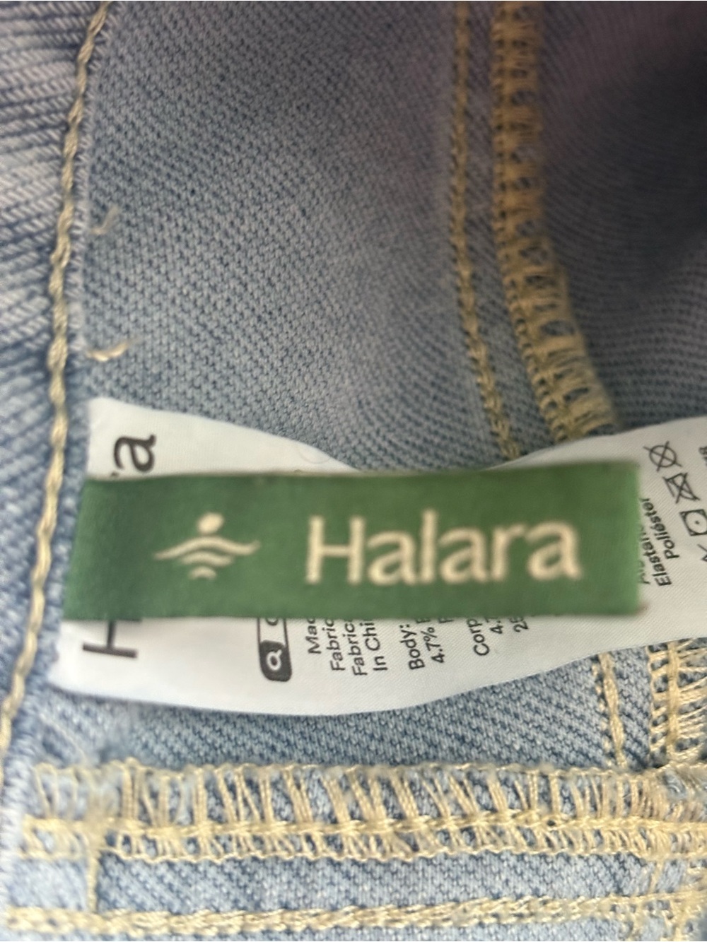 HALARA Flex Women’s Sz M wide leg low rise asymmetric stretch jeans pockets - Picture 7 of 8